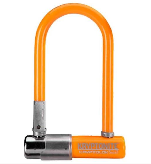 фото Замок велосипедный kryptonite u-locks kryptolok series 2 mini-7 w/ flexframe-u bracket, lt.orange