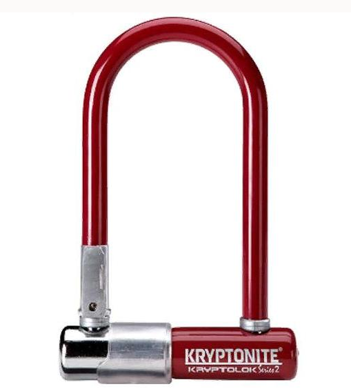 Велосипедный замок Kryptonite KryptoLok Series 2 Mini-7 w/ FlexFrame-U bracket, MERLOT U-lock, на ключ, 0720018001522 велосипедный замок bbb u lock на ключ с креплением 250 x 170 мм bbl 28