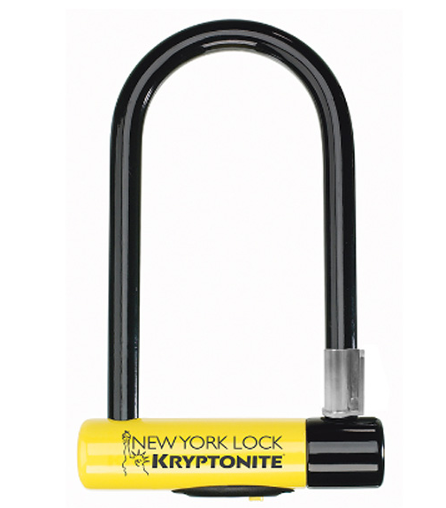 Велосипедный замок Kryptonite New York Lock Std. w/ FlexFrame bracket, U-lock, на ключ, черный/желтый, 002154 велосипедный замок kryptonite keeper 12 ls w bracket u lock на ключ с креплением