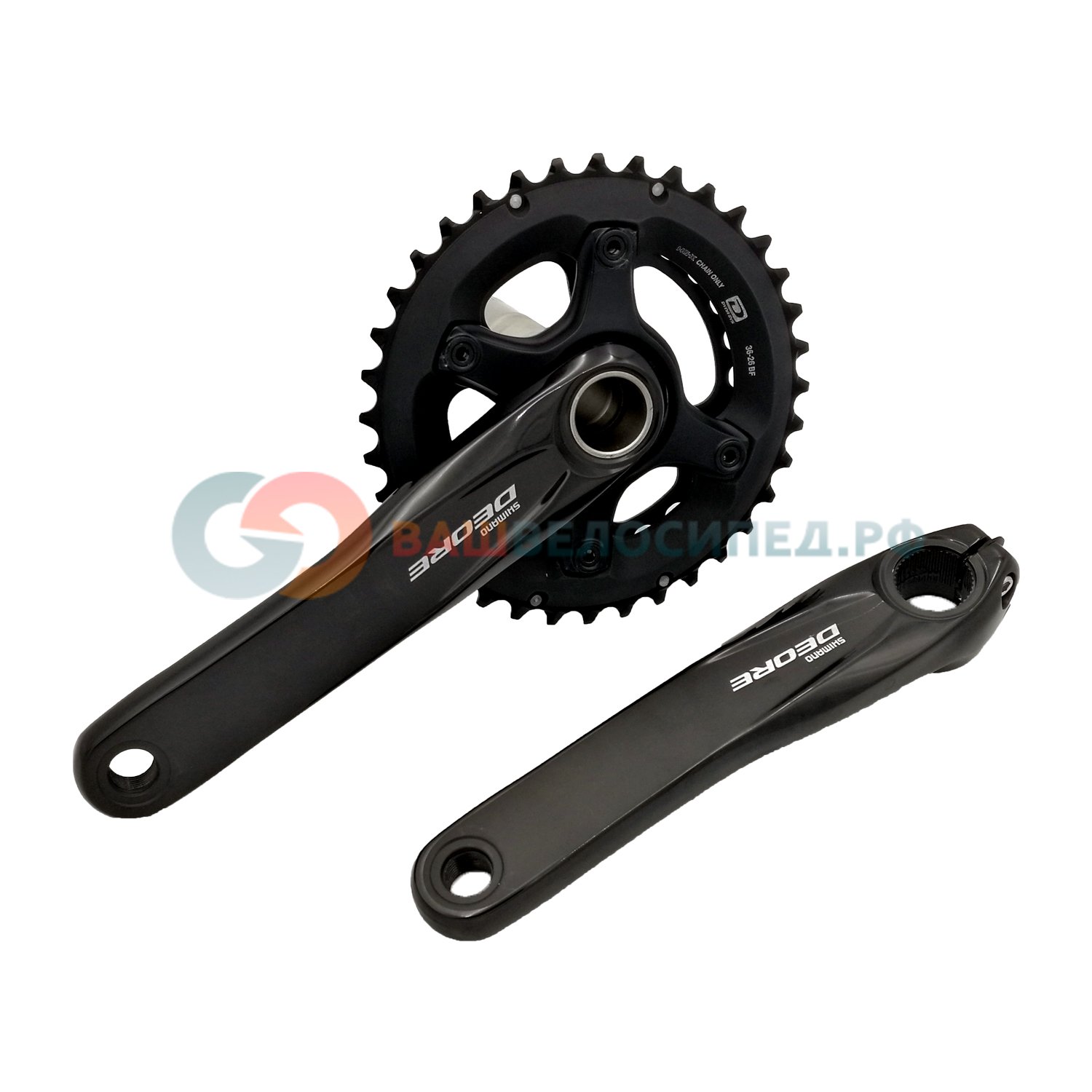 

Система SHIMANO Deore M6000-B2, 175 мм, 10 скоростей, 36/26T, без каретки, CL+3мм, черный, EFCM6000BEX66X