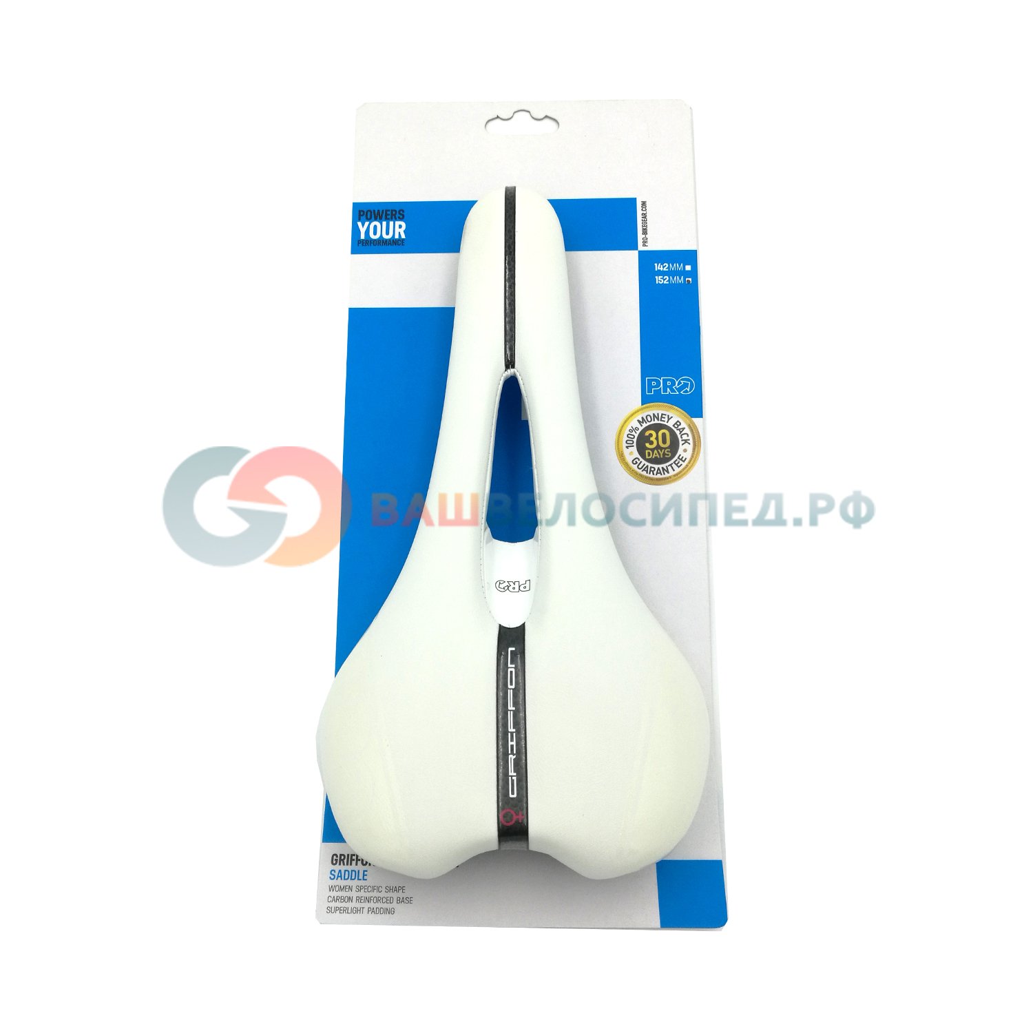 фото Cедло pro griffon lady, 152 мм, полые рамки, белое, prsa0168