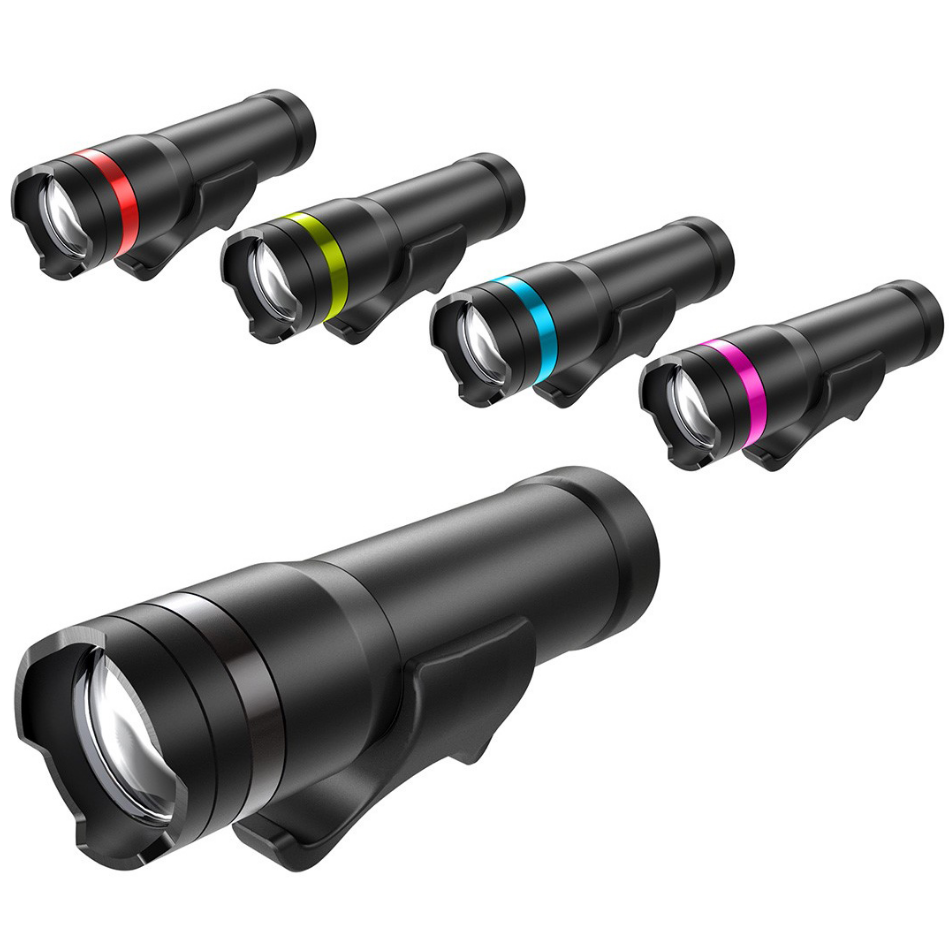 

Фонарь передний KELLY'S ZOOMER, 270Lm х 3ч, 1x XM-L T6 LED, 4 режима, быстросъёмный, зарядка от USB