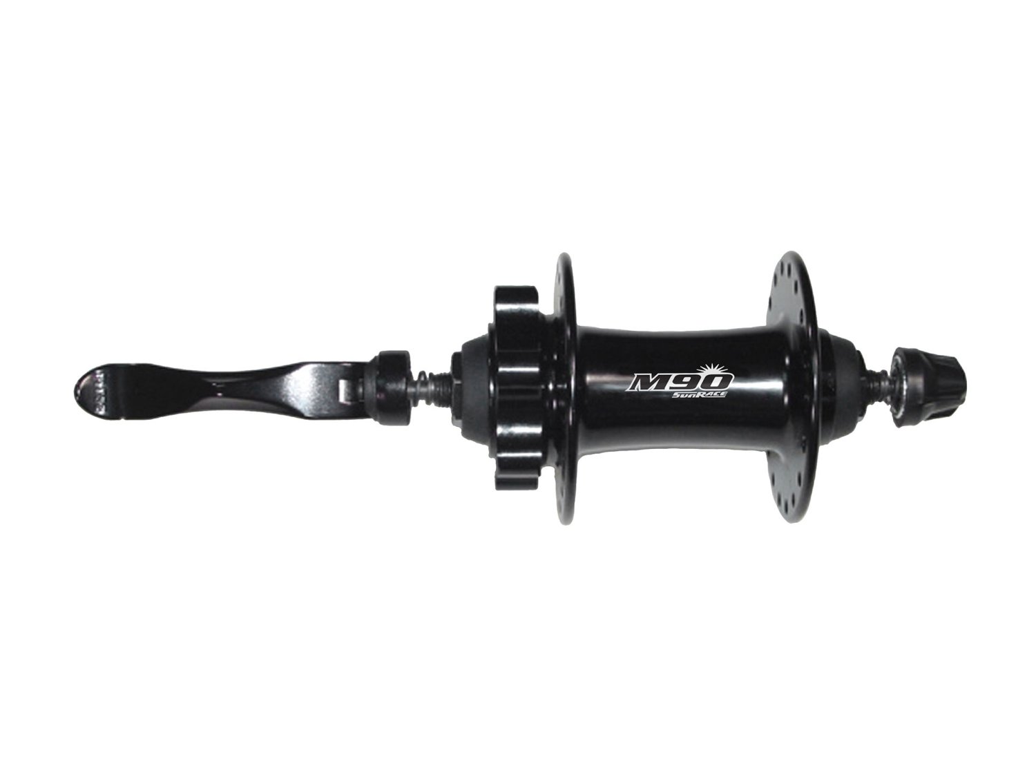 Втулка велосипедная SUNRACE HBM96.F0QS.DS1.BX M96, передняя, с эксцентриком, 32H, под диск, чёрный, 06-201509 втулка велосипедная joy tech fh431 передняя 36н с эксцентриком чёрная