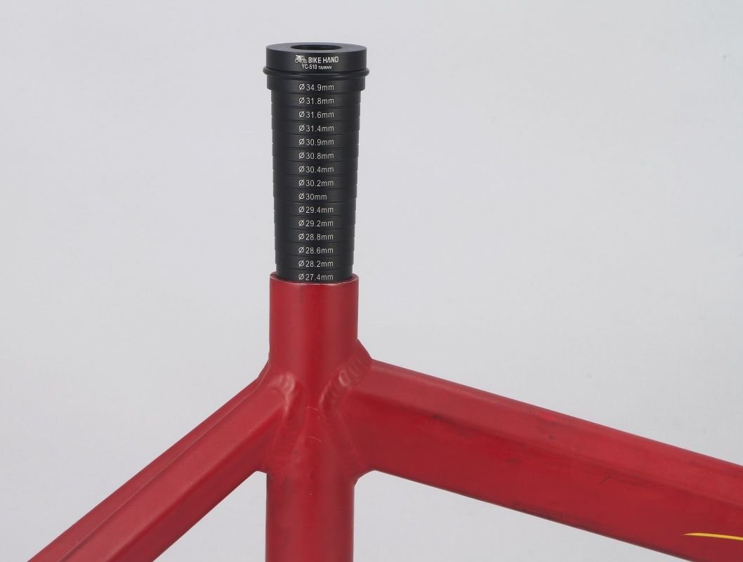Инструмент BIKE HAND YC-510, для точного измерения и подгонки подходящего подседельного штыря, 6-190520 инструмент bikehand yc 112 для укорачивания штока вилки руля подседседельного штыря 6 150112