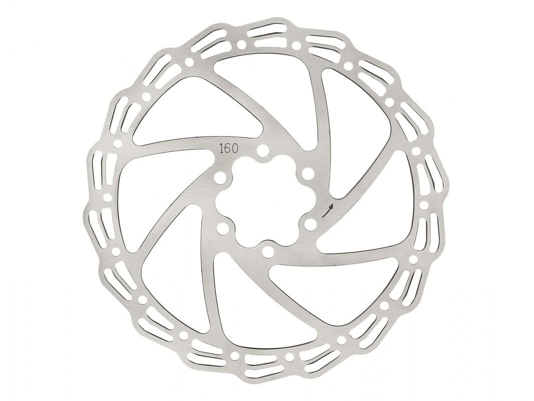 Ротор велосипедный SUNRACE DRMS30.S000.0S0.HP S30, 160мм, под 6 болтов, серебристый, 06-201710