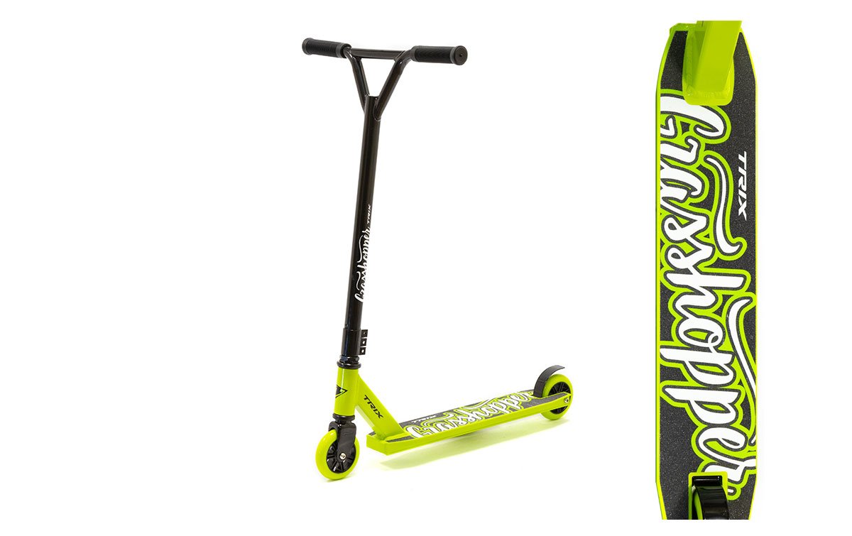

Самокат трюковый TRIX "GRASSHOPPER", двухколесный, нагрузка до 100 кг, 2020, 12310010074 (Цвет: фиолетовый ), Зелёный