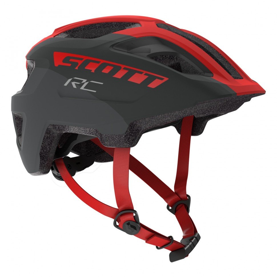 фото Шлем велосипедный подростковый scott spunto junior (ce), серо-красный 2020 (размер: onesize)