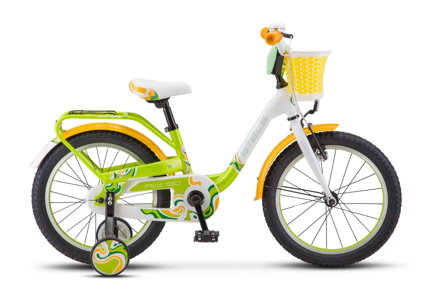 

Детский велосипед Stels Pilot 190 V030 18" 2018 (Рама: 9" (Рост: 110-120см), Цвет: Красный/желтый/белый