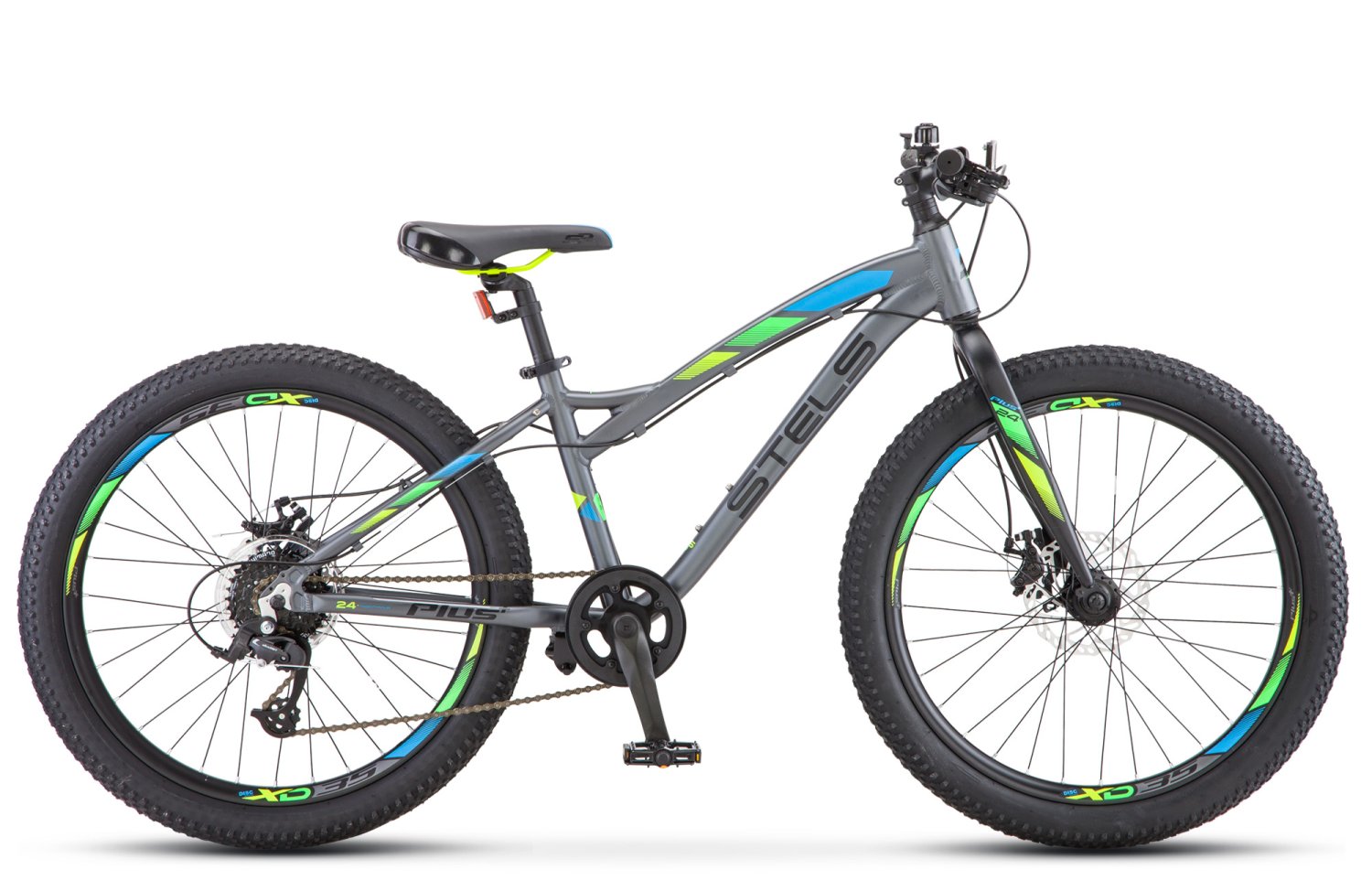  Подростковый велосипед Stels Adrenalin MD V010 24, 2019, LU091583 (Рама: 13,5 (Рост: 125-155см), Цвет: Антрацитовый )