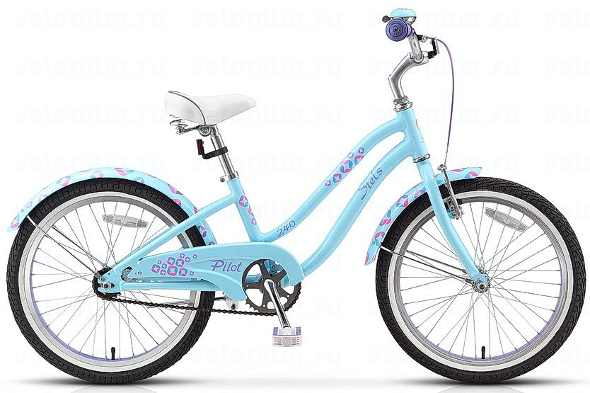 фото Детский велосипед stels pilot 240 lady 1sp 20" 2015 (рама: 11" (рост: 110-130см), цвет: blue/purple)