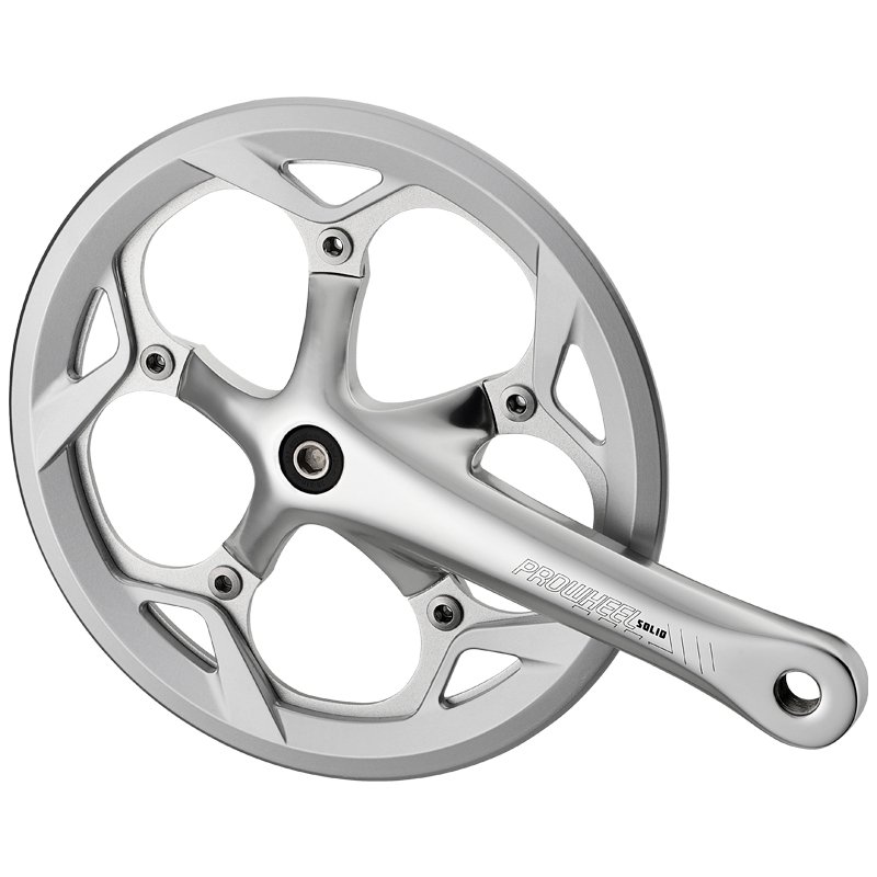 фото Система велосипедная prowheel, 165мм, 52t, под квадрат 110.5mm, звезда сталь, с пластиковой защитой, solid-252pp-3-f
