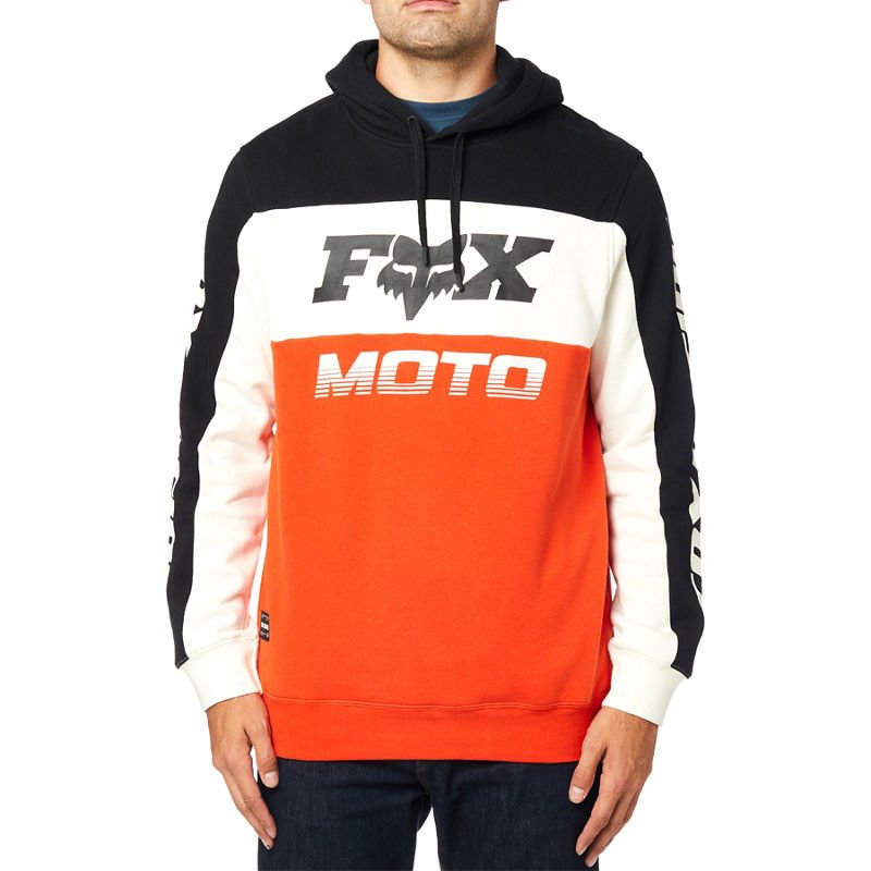  Толстовка Fox Charger Pullover Fleece, черно-оранжевый (Размер: S)