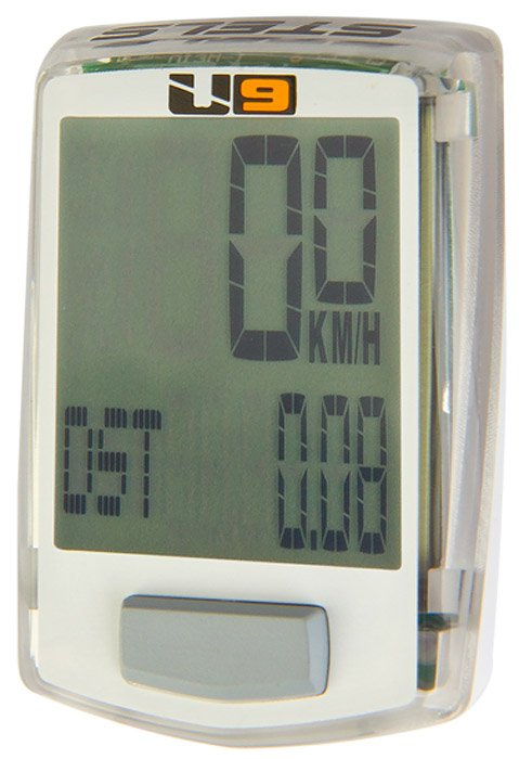 

Велокомпьютер Stels U9, 9 функций, проводной, белый, 060026, LU045674
