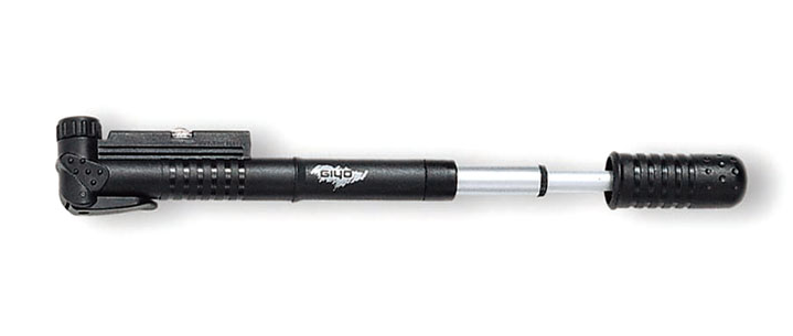 

Насос велосипедный Giyo, портативный, авто/вело ниппель, пластик, Black/Silver, GP-61