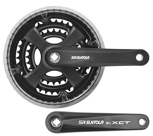 

Система велосипедная Suntour CW-XCT-T418-PBBG, 175мм, под квадрат, 26-36-48T, 580181, LU075007