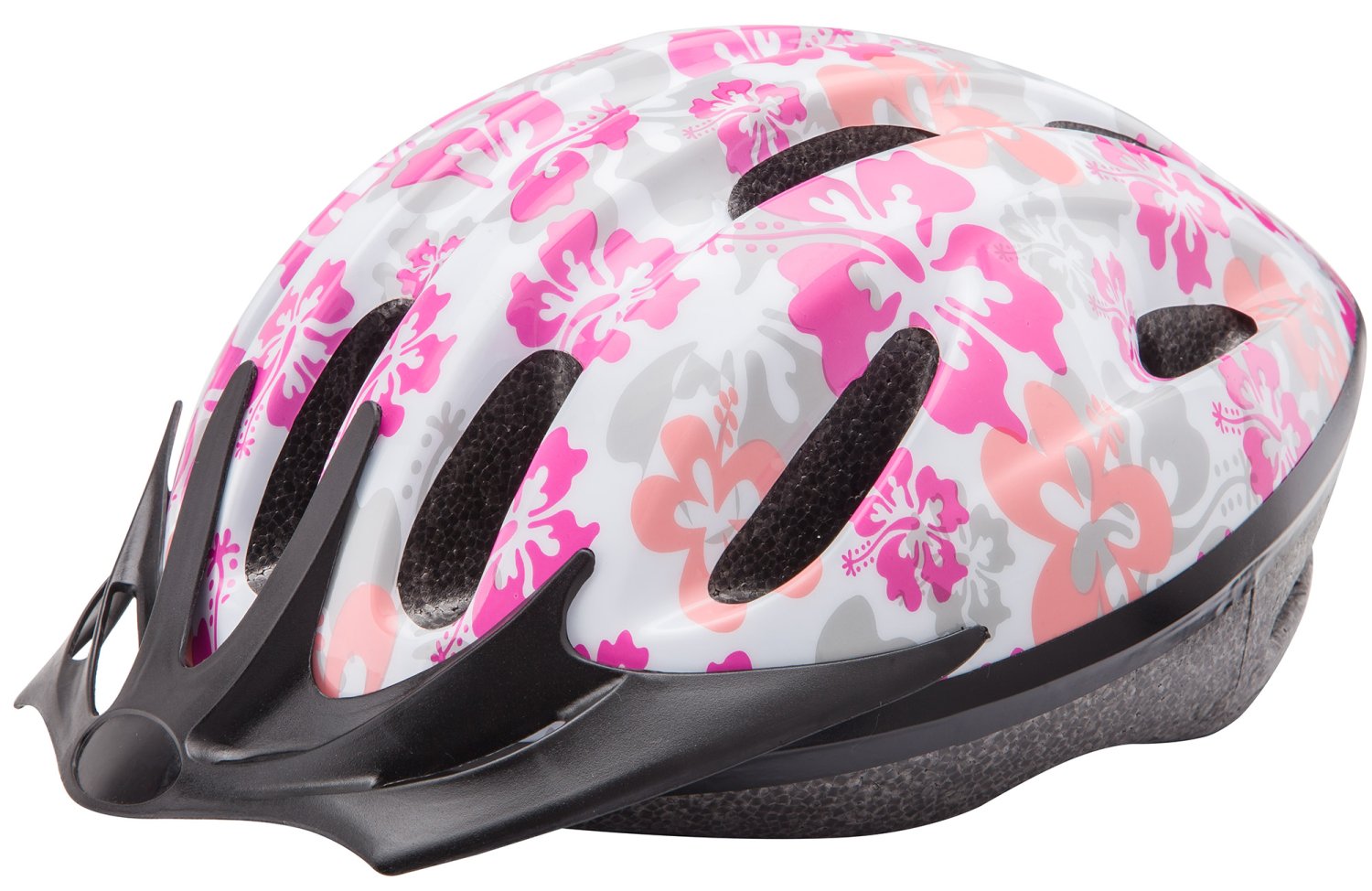 фото Шлем велосипедный stels bs, бело-розовый-цветы (размер: l )