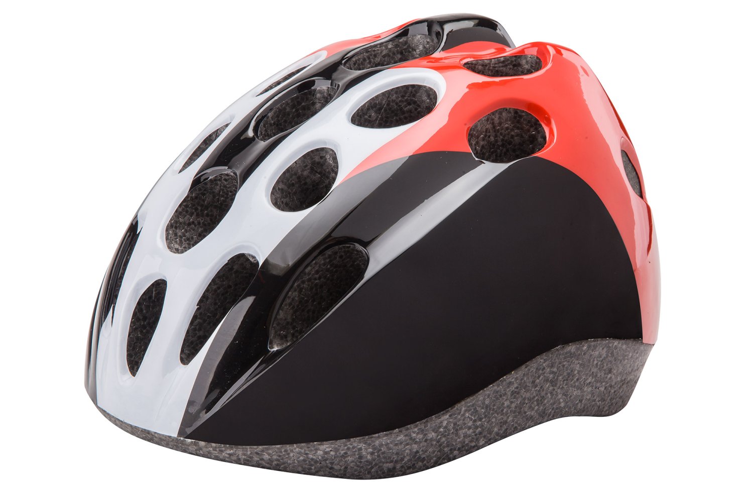 фото Шлем велосипедный детский stels hb5-3, черно-бело-красный (размер: м)