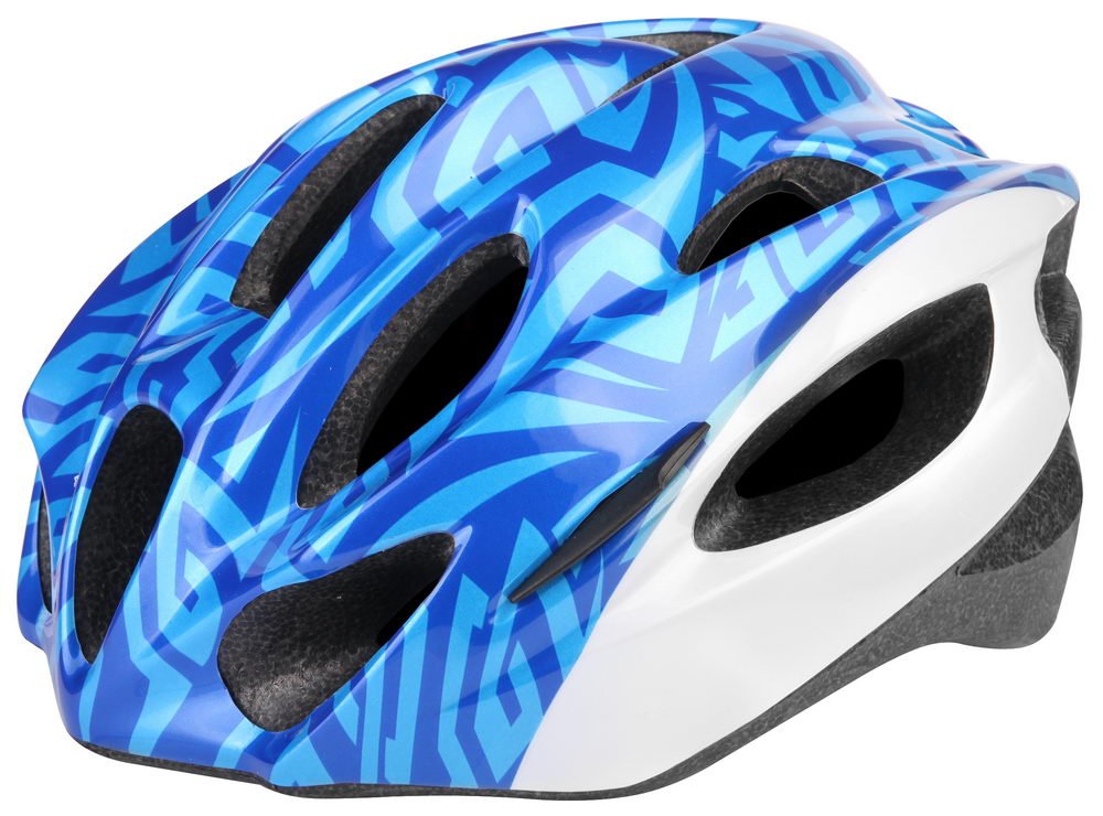 фото Шлем велосипедный stels mv-16, бело-синий (размер: l)