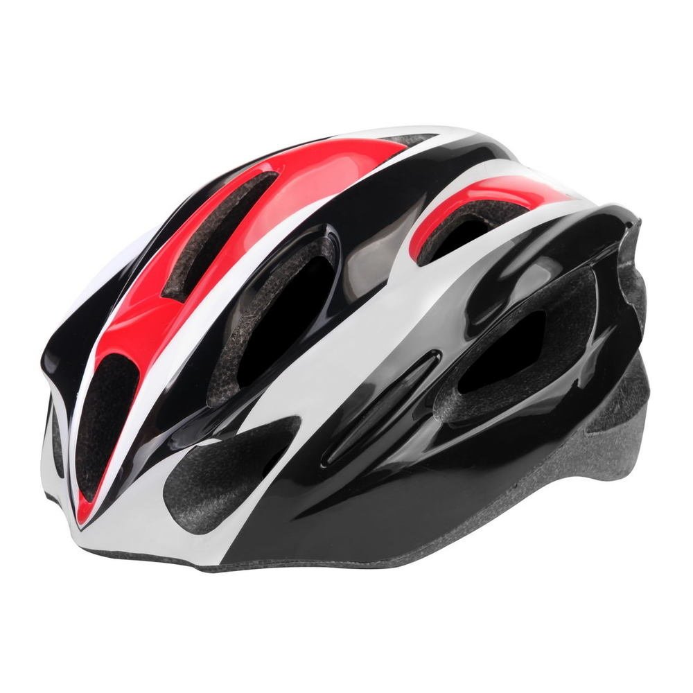 фото Шлем велосипедный stels mv-16, черно-бело-красный (размер: м)