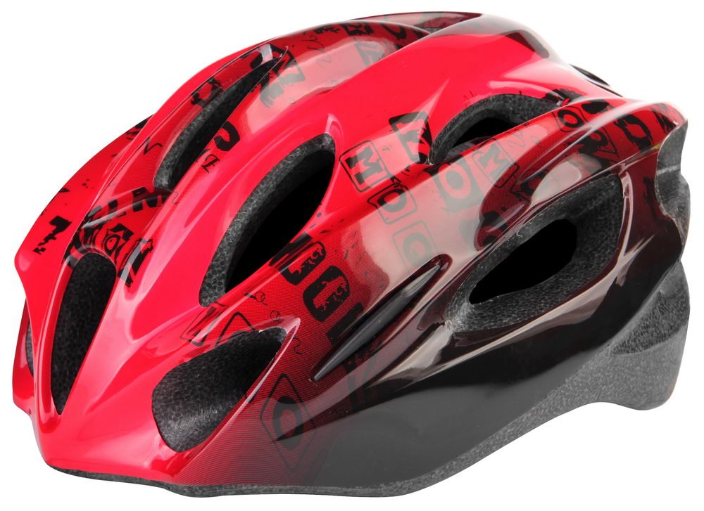 фото Шлем велосипедный stels mv-16, черно-красный (размер: м)