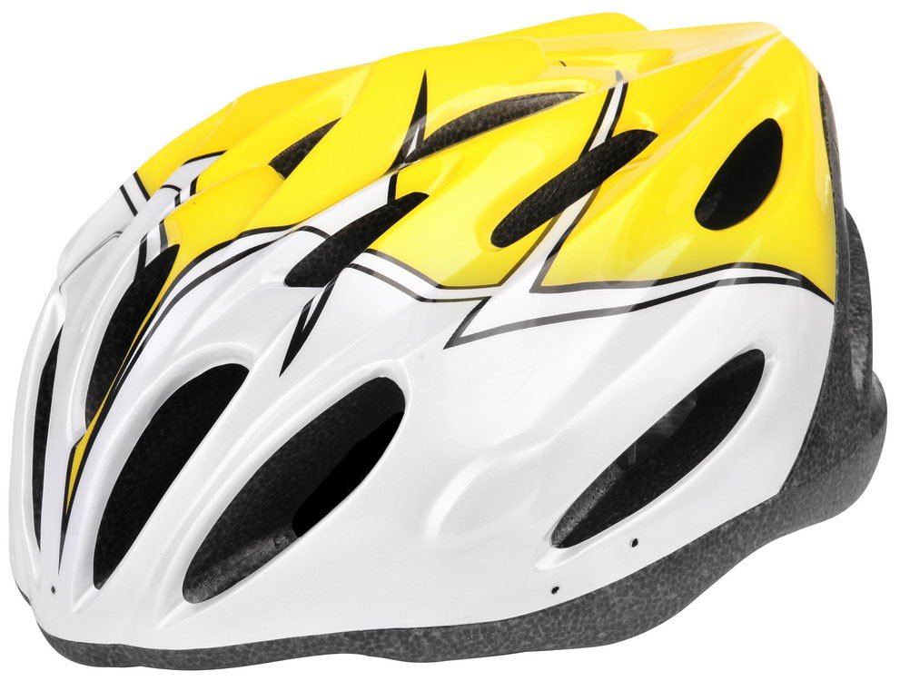 фото Шлем велосипедный stels mv-20, бело-желтый (размер: м)