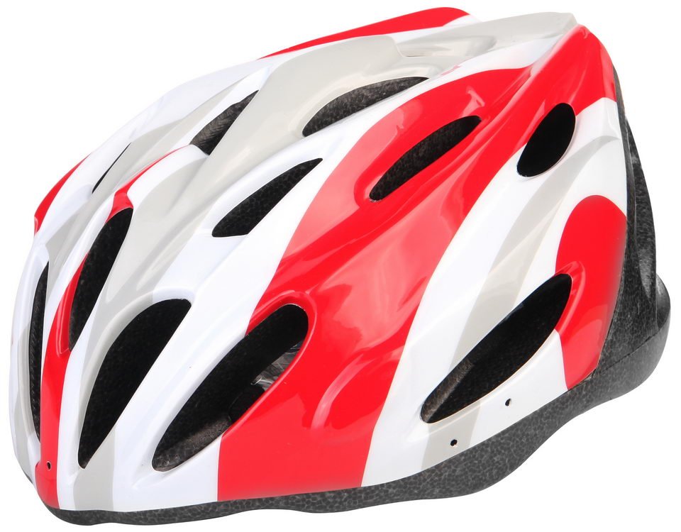 фото Шлем велосипедный stels mv-20, белый / красный / серый (размер: l)