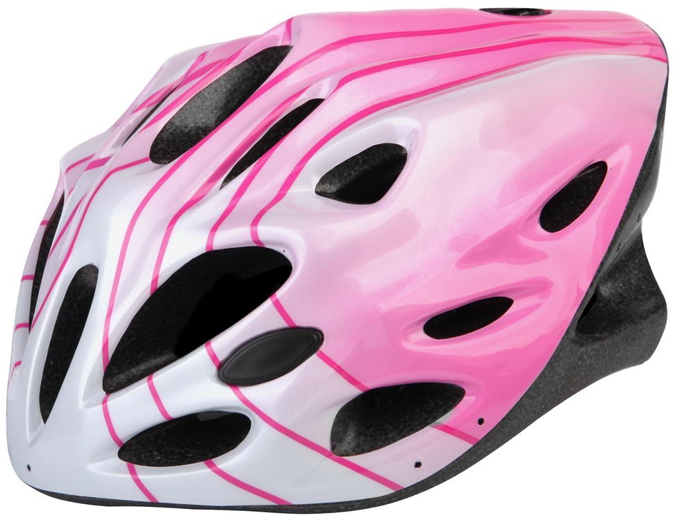 фото Шлем велосипедный stels mv-21, бело-розовый (размер: m)