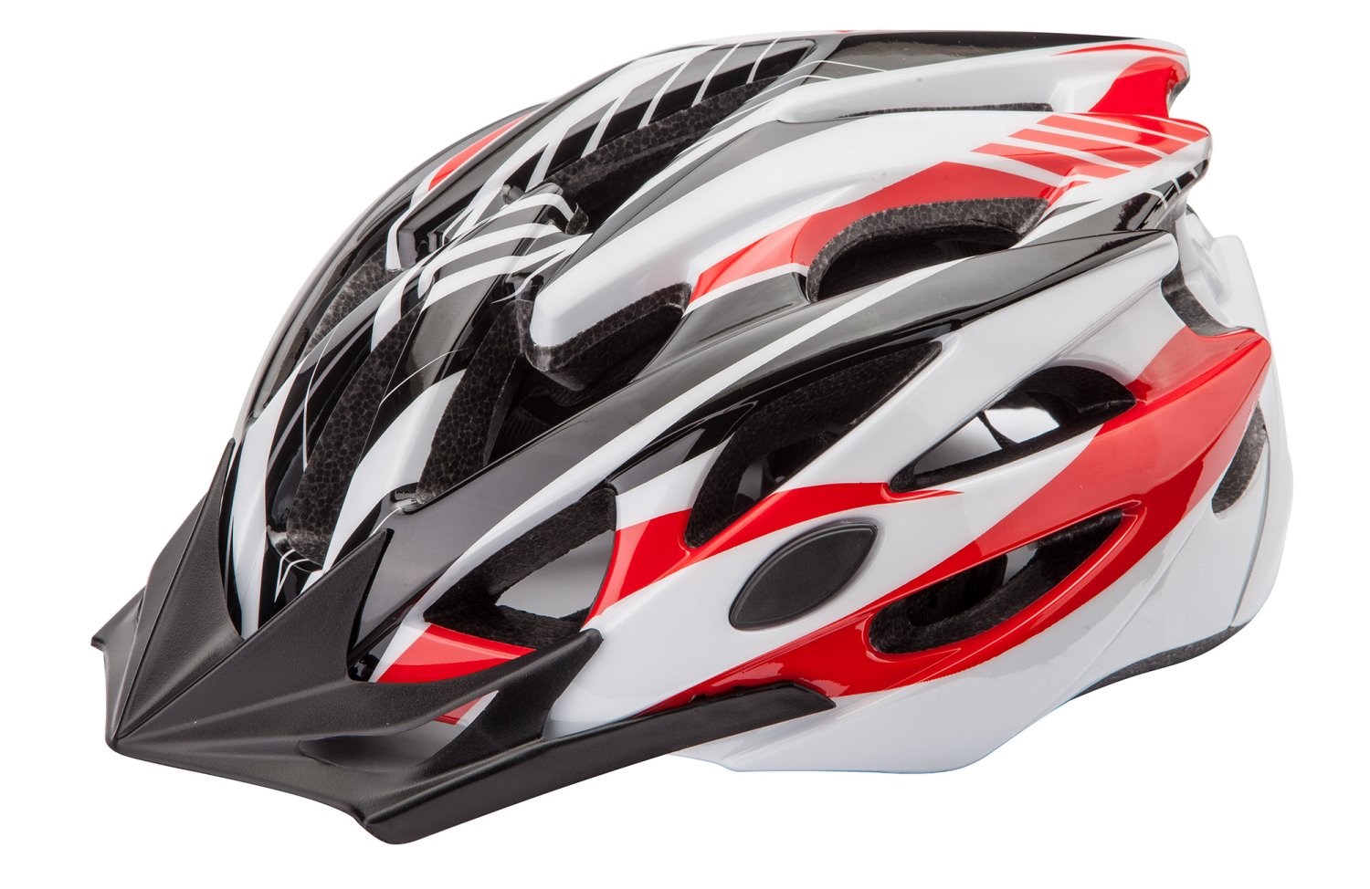 фото Шлем велосипедный stels mv-29 in-mold, черно-бело-розовый (размер: м)