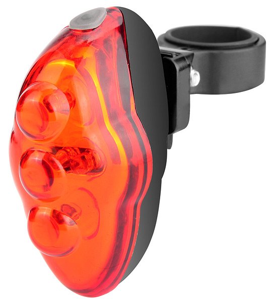 

Велофонарь Jing Yi JY-117T, задний, 5 LED, черно-красный, LU033084