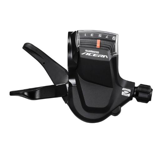 

Шифтер велосипедный SHIMANO Acera, M3000, правый, 9 скоростей, трос 2400мм, без упаковки, ASLM3000RCT