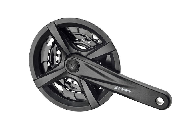 Системы шатунов  ВашВелосипед Система шатунов велосипедная PROWHEEL, для MTB Enthusias, для 9-скоростей, 175 мм, 40/30/22Т, черный, TF-CU01