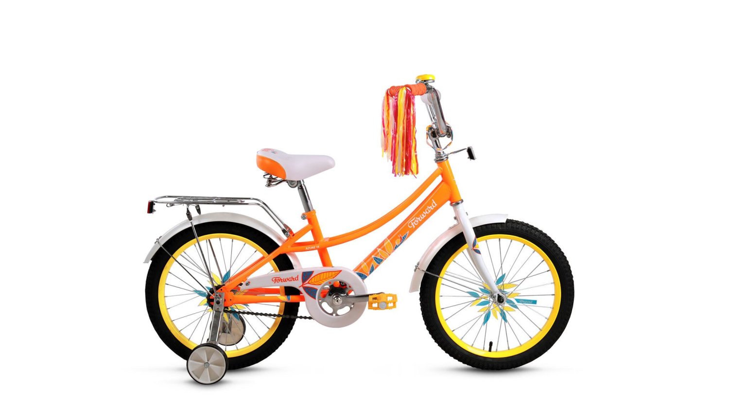 фото Детский велосипед forward azure 18" 2019 (рост: 105-130 см, цвет: оранжевый)