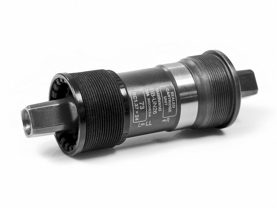 

Каретка велосипедная Shimano BB-UN26, картриджная, SQR, 73 мм, 110 мм, ABBUN26C10X