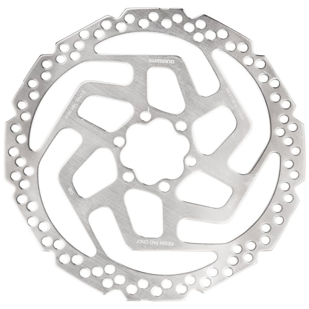 

Ротор велосипедный SHIMANO SM-RT26, 180 мм, 6 болтов, ASMRT26M, Серебристый