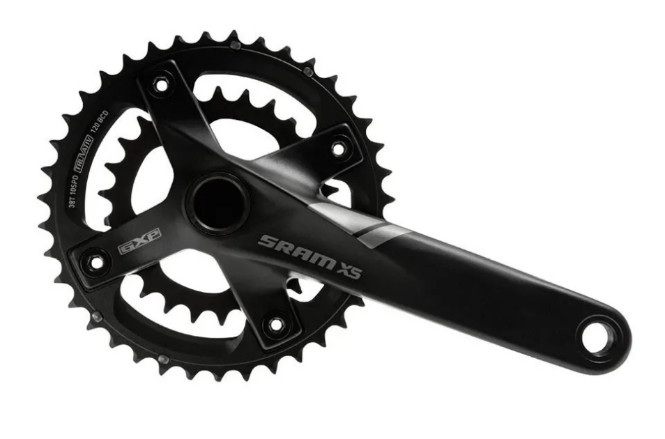 

Система велосипедная SRAM X5, с ведущей звездой и осью, 170 мм, 38х24T, черный, 1CW210000287
