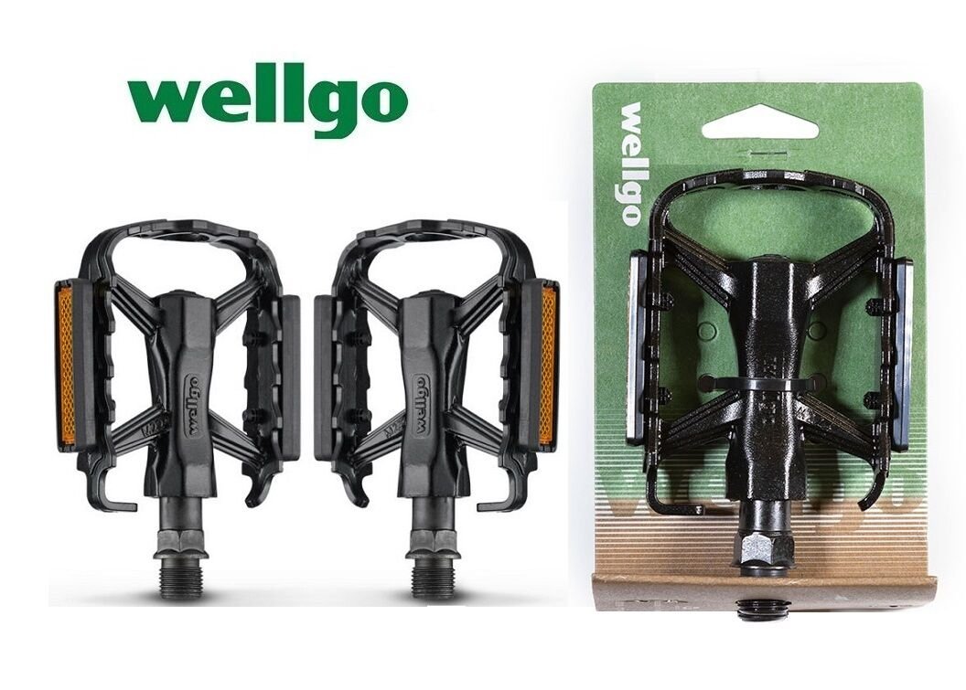

Педали велосипедные Wellgo M-224, MTB, 9/16", 103x66x25 мм, алюминий, черный, WLGM224