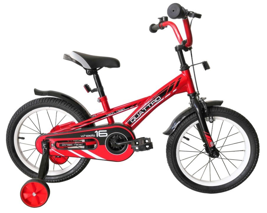 фото Детский велосипед tech team quattro 20" 2020 (возраст: 6-9 лет (рост: 120-140см), цвет: красный ) techteam