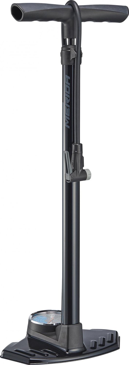 Насос велосипедный Merida Dual Gauge High press. Floor Pump, напольный, 160psi-11bar, 1550гр, Black/Grey, 2274001731