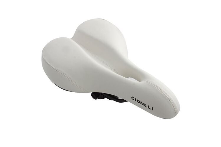 

Седло велосипедное CIONLLI 6087, MTB, с замком, белый, 1SA000003500