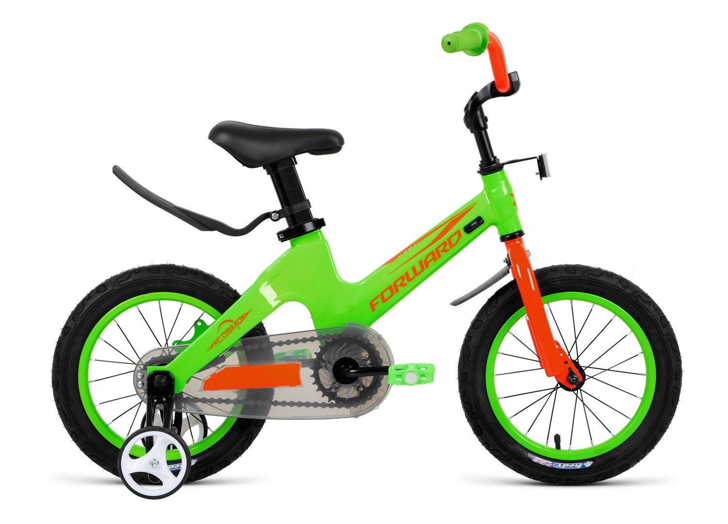 фото Детский велосипед forward cosmo 14" 2019 (возраст: 3-5 лет (рост: 90-110см), цвет: зеленый)