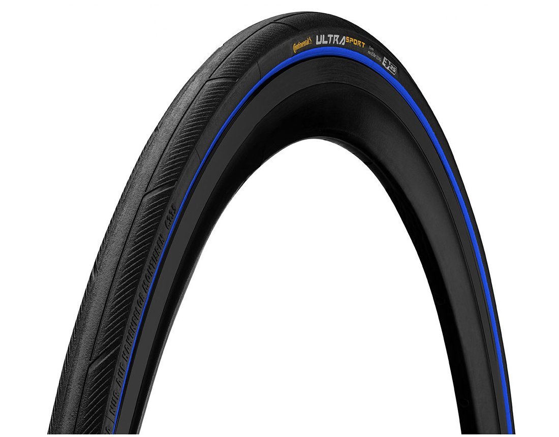 

Покрышка велосипедная Continental Ultra Sport III, 23-622, 700 x 23C, складная, PureGrip Compound, черно-синий, 150452