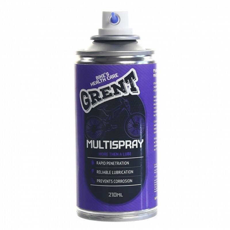 Спрей-смазки  ВашВелосипед Мультиспрей GRENT MULTISPRAY, 6 в 1,  210 мл, 40356