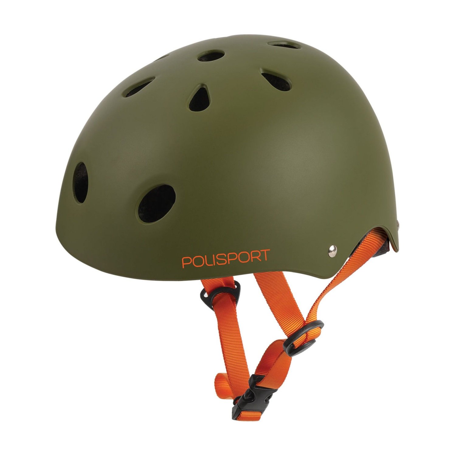 фото Шлем велосипедный подростковый polisport urban radical tag, green matte/orange (размер: 53/55)