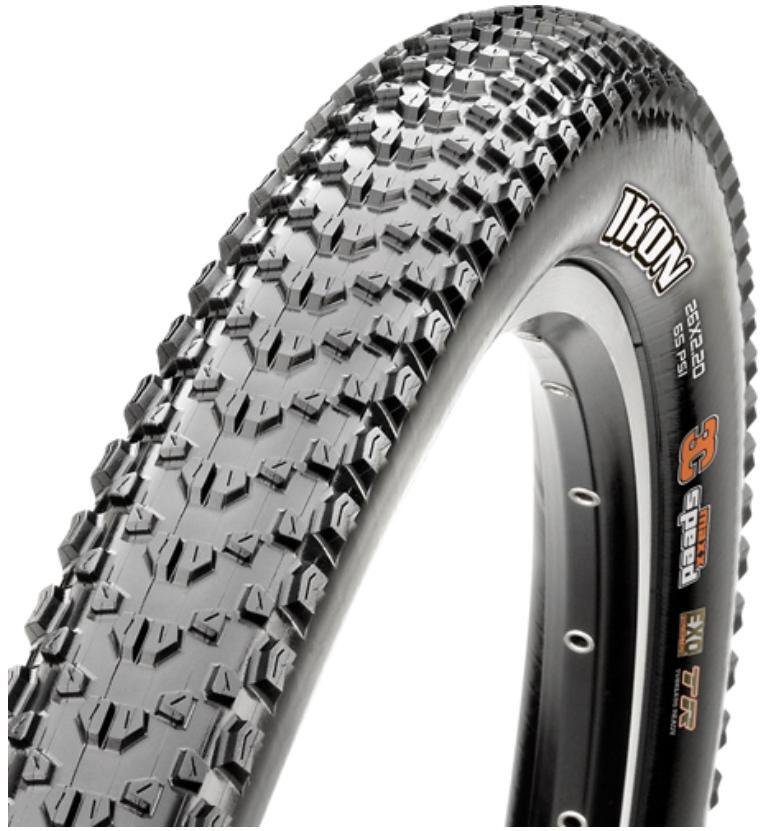 Велопокрышка Maxxis 2020 Ikon, 26x2.35, 60-559 120TPI Foldable 3C/EXO/TR б/р, черный, ETB73499100 велопокрышка maxxis ikon 26x2 2 m319ru f tlr dk60 5520 458 d2plho 3bl etb00220500