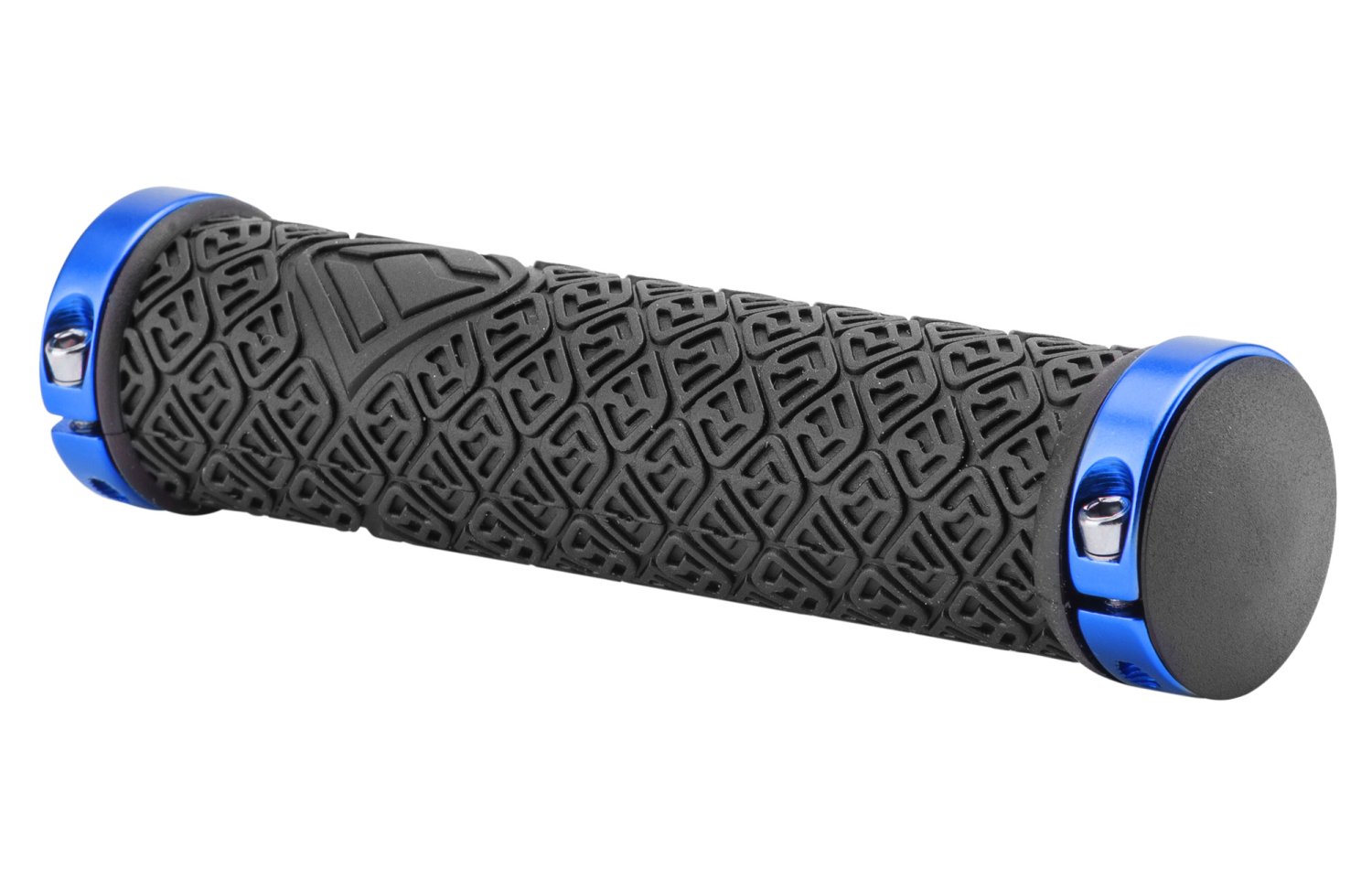 фото Грипсы велосипедные xh-g116bl, 135 мм, синие кольца, индивидуальная упаковка, чёрные, 150221 no name