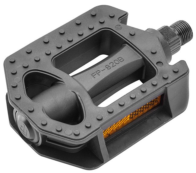 

Педали велосипедные FEIMIN FP-820B, ось 9/16", пластик, чёрные, 360126, Черный