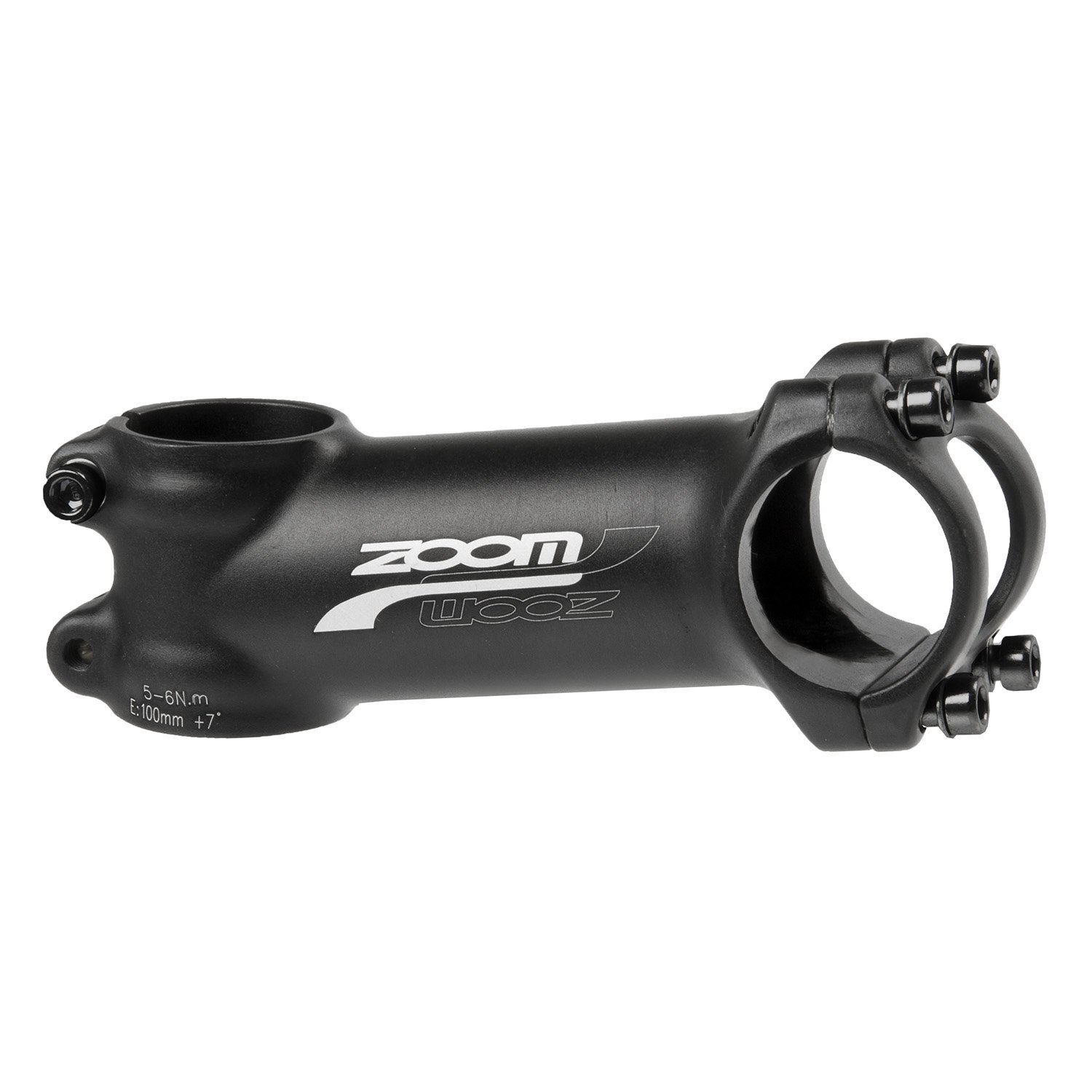  Вынос велосипедный ZOOM, внешний, нерегулируемый, 1 1/8, 100мм/+7`, для руля 31,8мм, алюминий, черный, 5-404506