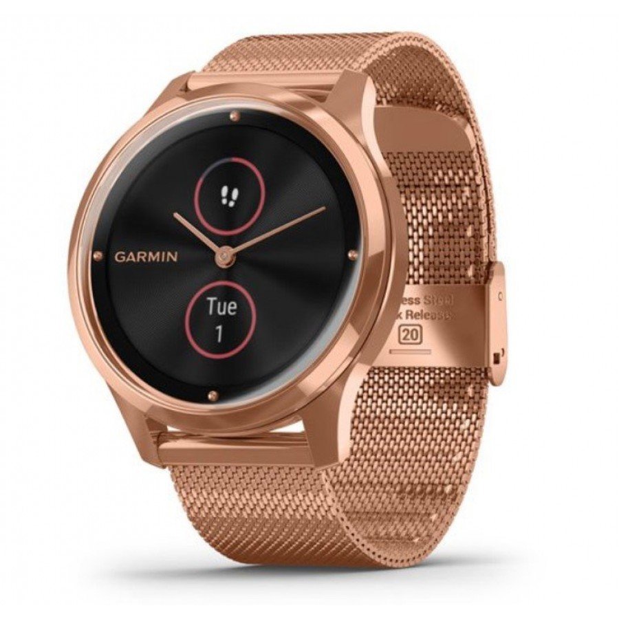 

Смарт-часы Garmin vivomove Luxe, S/E EU, Rose Gold, Milanese, 010-02241-24