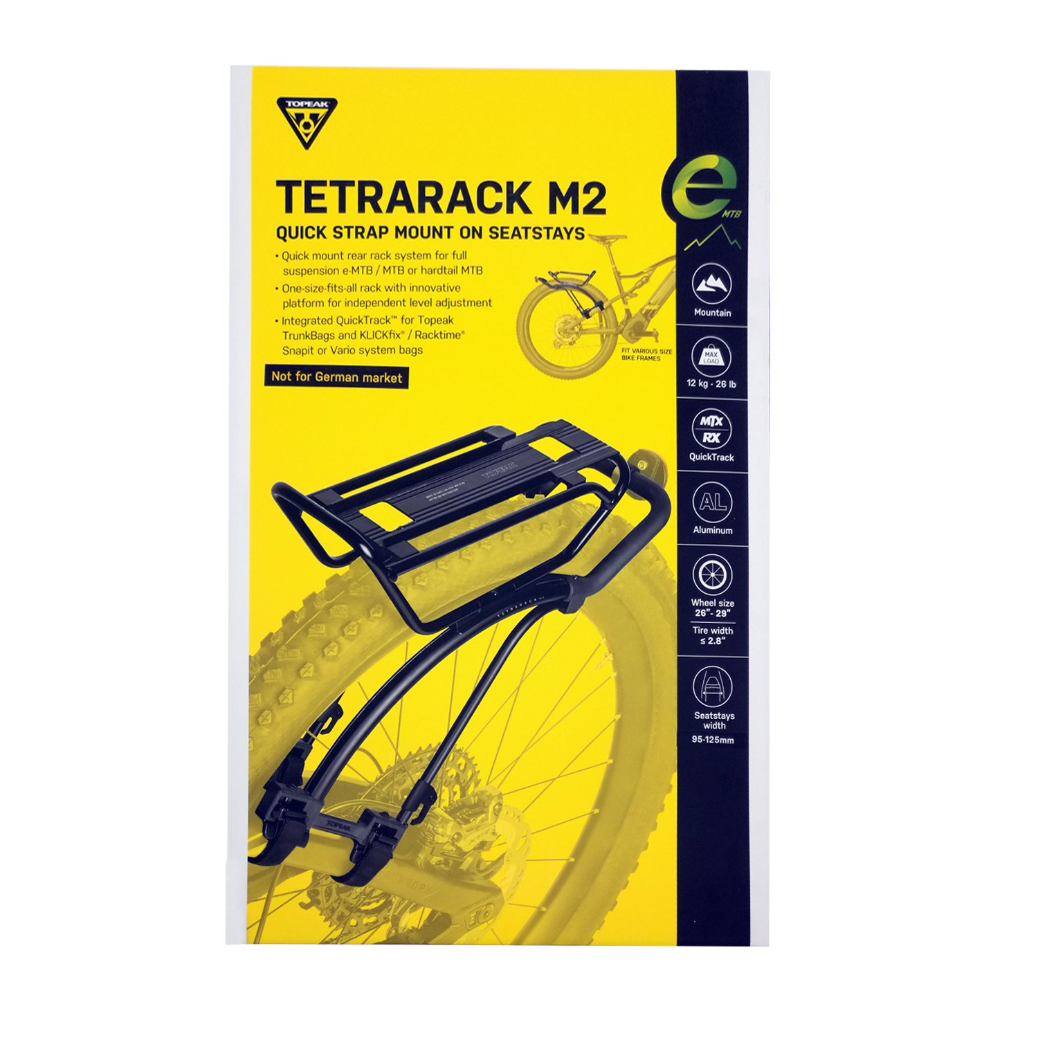 фото Багажник велосипедный topeak tetrarack m2 (mountain), на верхние перья, ta2408m2