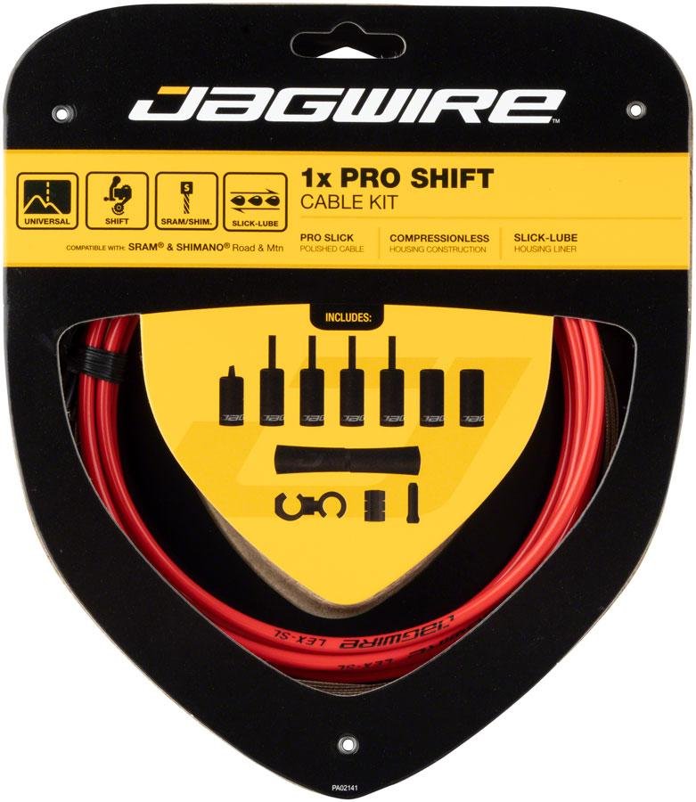 фото Велосипедный набор рубашек и тросиков переключения jagwire sport shift kit 1x, красный uck352
